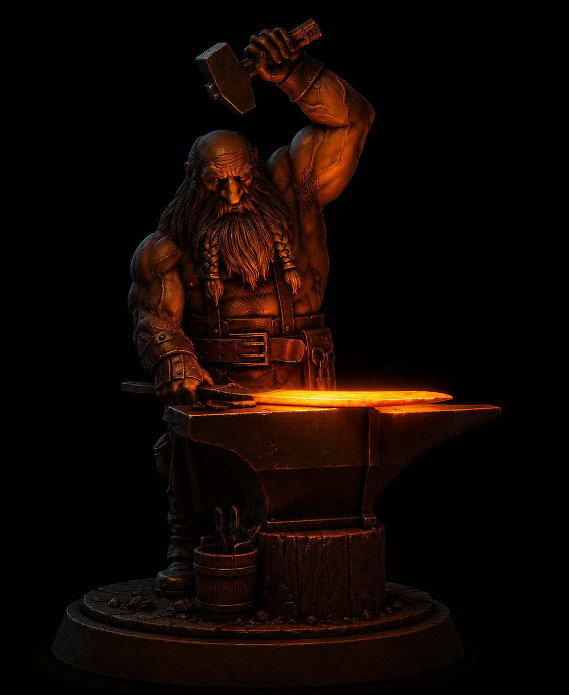 OSL painting workshop, glowing sword lighting effect